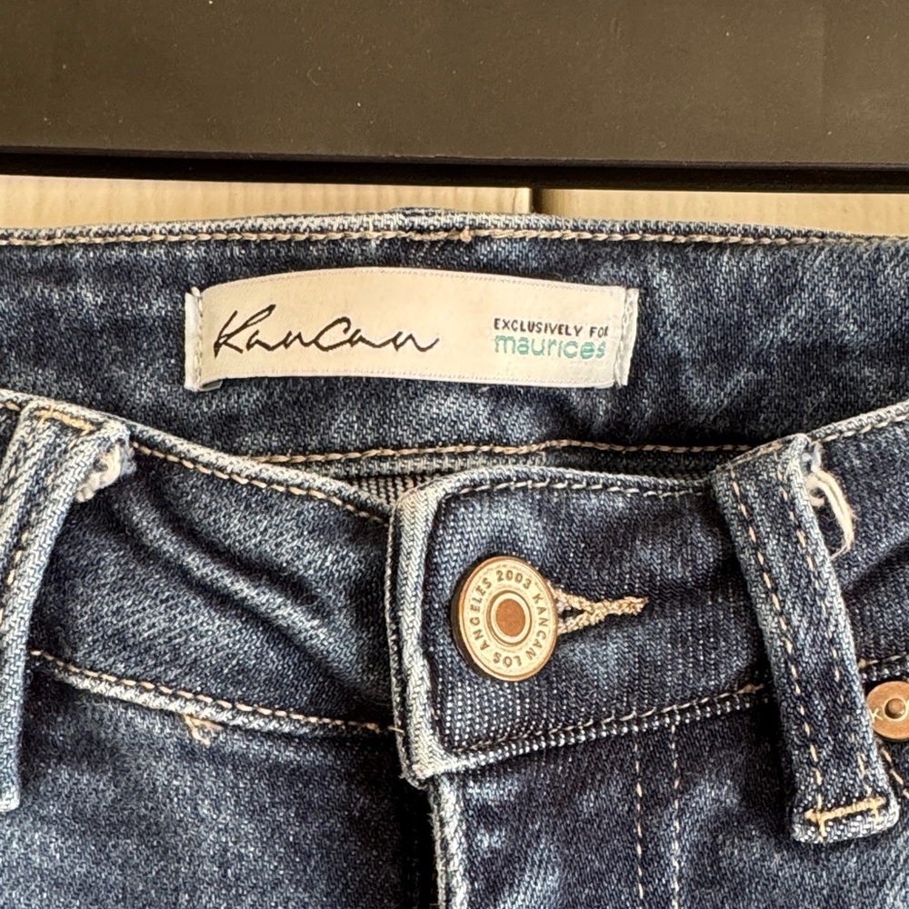 KanCan Dark Blue Distressed Women’s Jeans - Picture 2 of 6